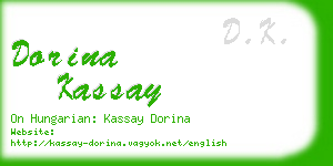 dorina kassay business card